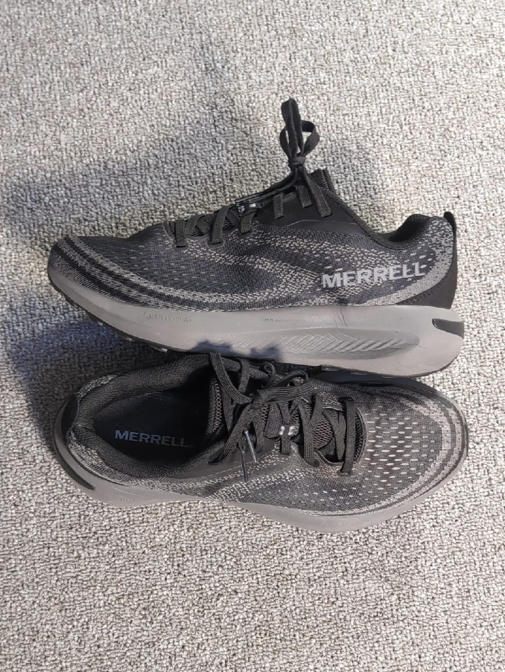 Merrell Morphlite Trail Running Shoes Size 8.0 in Black/Smoke Gray